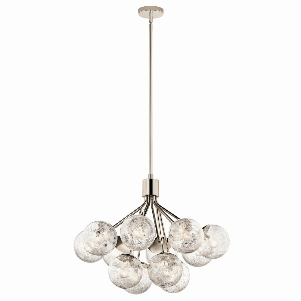 Kichler Canada - 12 Light Chandelier Convertible - Silvarious - Polished Nickel- Union Lighting Luminaires Decor