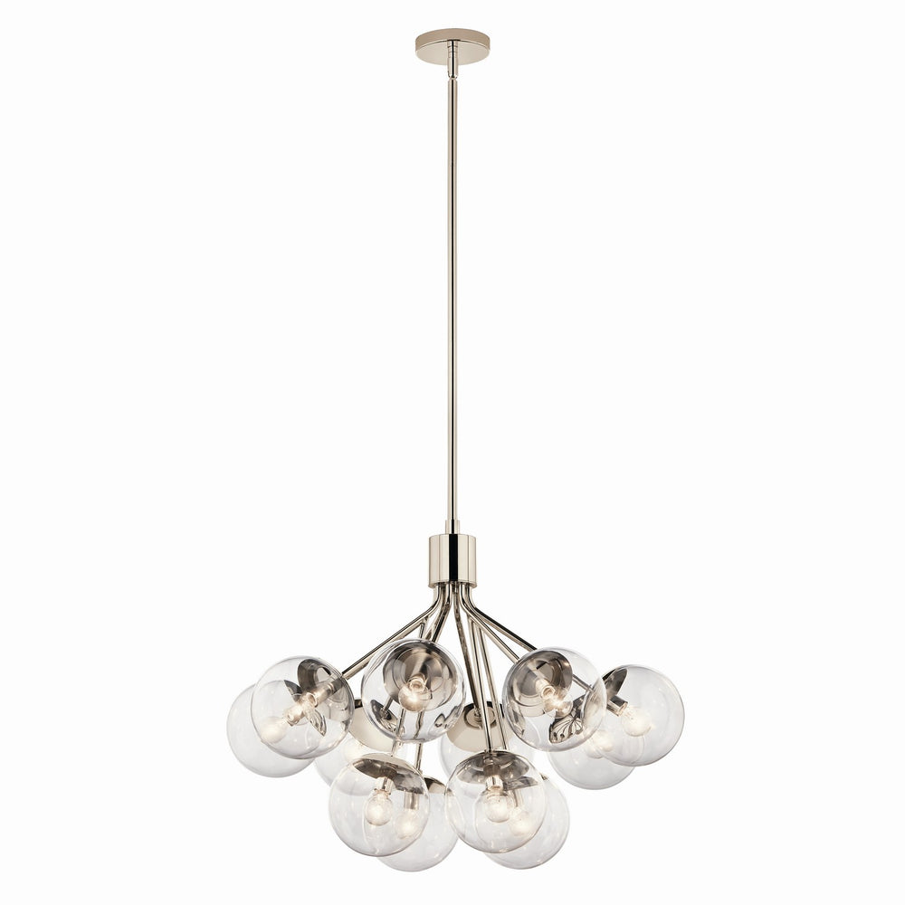 Kichler Canada - 12 Light Chandelier Convertible - Silvarious - Polished Nickel- Union Lighting Luminaires Decor