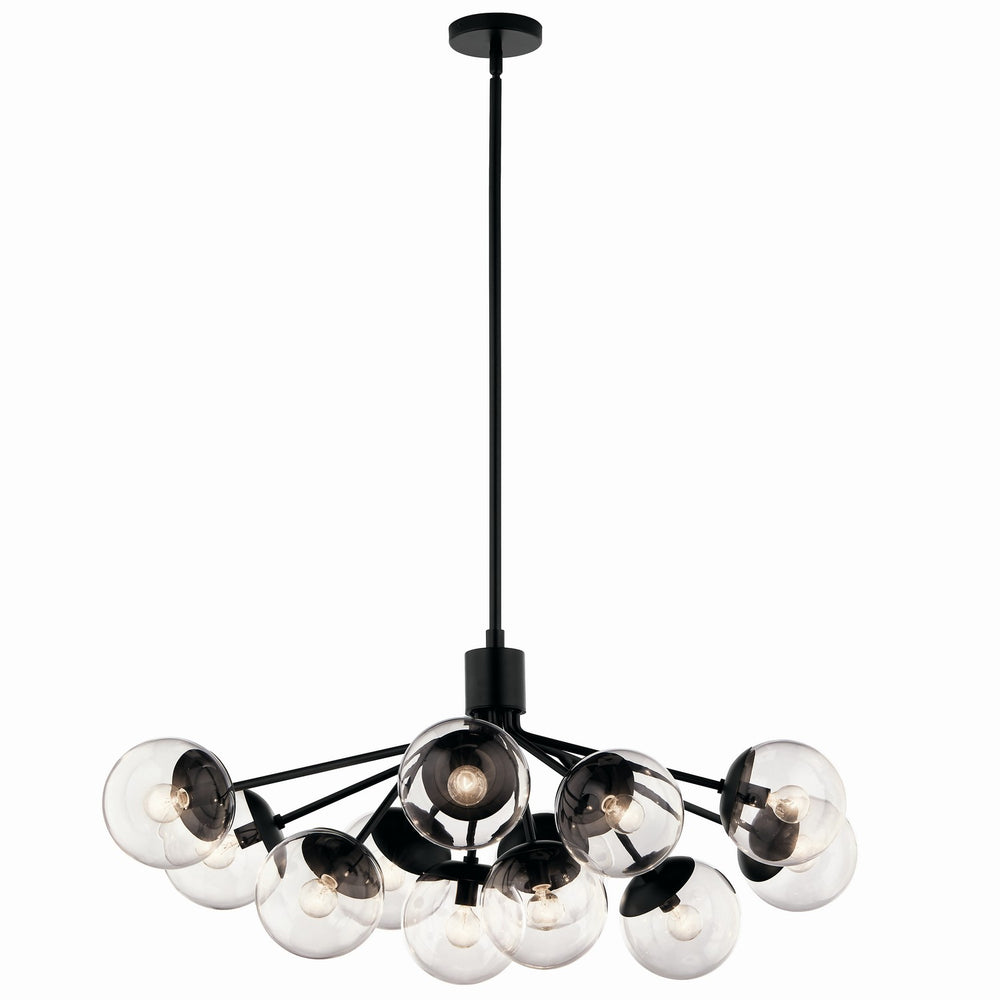 Kichler Canada - 12 Light Linear Chandelier Convertible - Silvarious - Black- Union Lighting Luminaires Decor