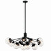 Kichler Canada - 12 Light Linear Chandelier Convertible - Silvarious - Black- Union Lighting Luminaires Decor