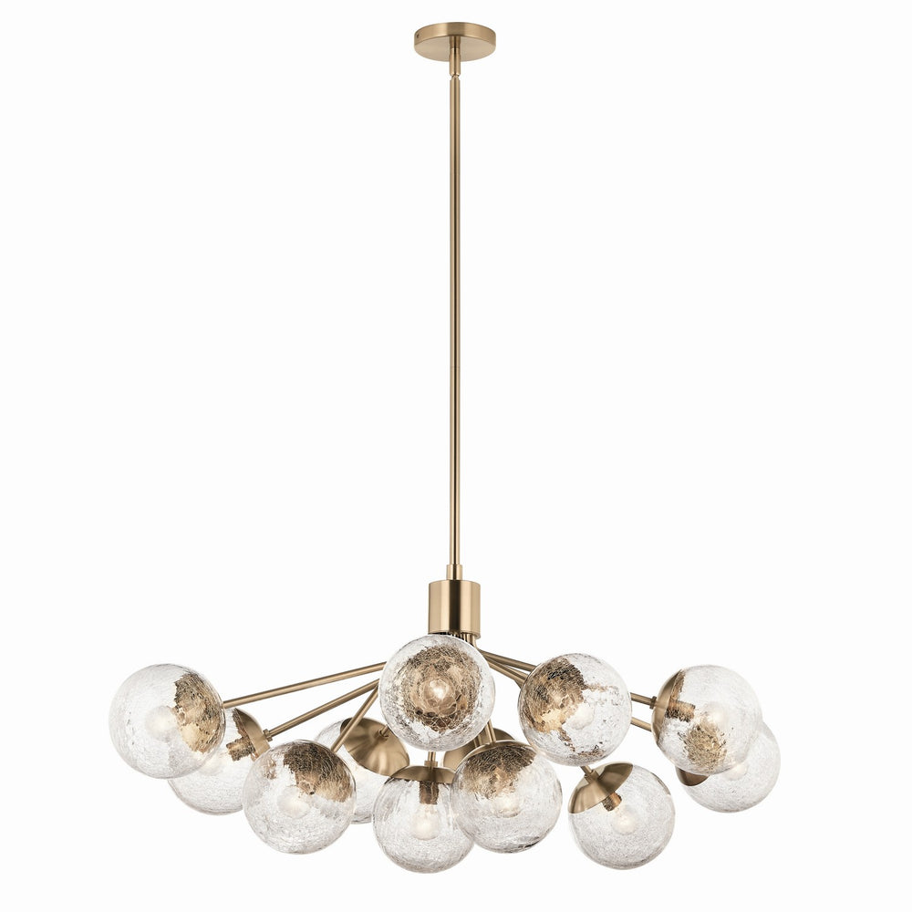 Kichler Canada - 12 Light Linear Chandelier Convertible - Silvarious - Champagne Bronze- Union Lighting Luminaires Decor