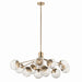 Kichler Canada - 12 Light Linear Chandelier Convertible - Silvarious - Champagne Bronze- Union Lighting Luminaires Decor
