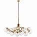Kichler Canada - 12 Light Linear Chandelier Convertible - Silvarious - Champagne Bronze- Union Lighting Luminaires Decor