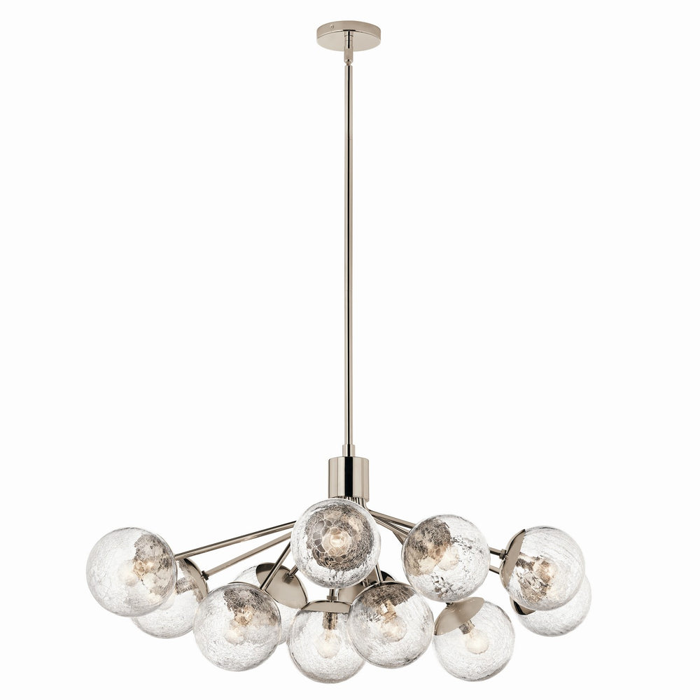 Kichler Canada - 12 Light Linear Chandelier Convertible - Silvarious - Polished Nickel- Union Lighting Luminaires Decor