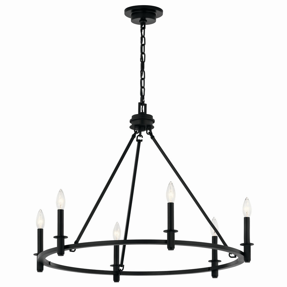 Kichler Canada - Six Light Chandelier - Carrick - Black- Union Lighting Luminaires Decor