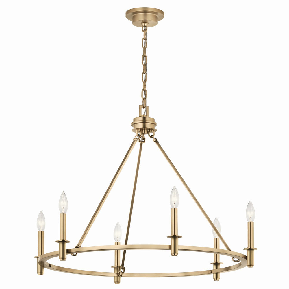 Kichler Canada - Six Light Chandelier - Carrick - Champagne Bronze- Union Lighting Luminaires Decor
