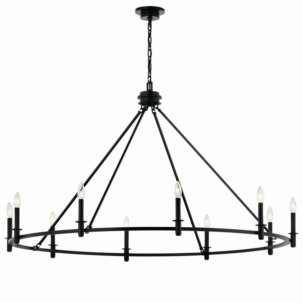 Kichler Canada - Ten Light Chandelier - Carrick - Black- Union Lighting Luminaires Decor