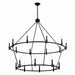 Kichler Canada - 18 Light Chandelier - Carrick - Black- Union Lighting Luminaires Decor