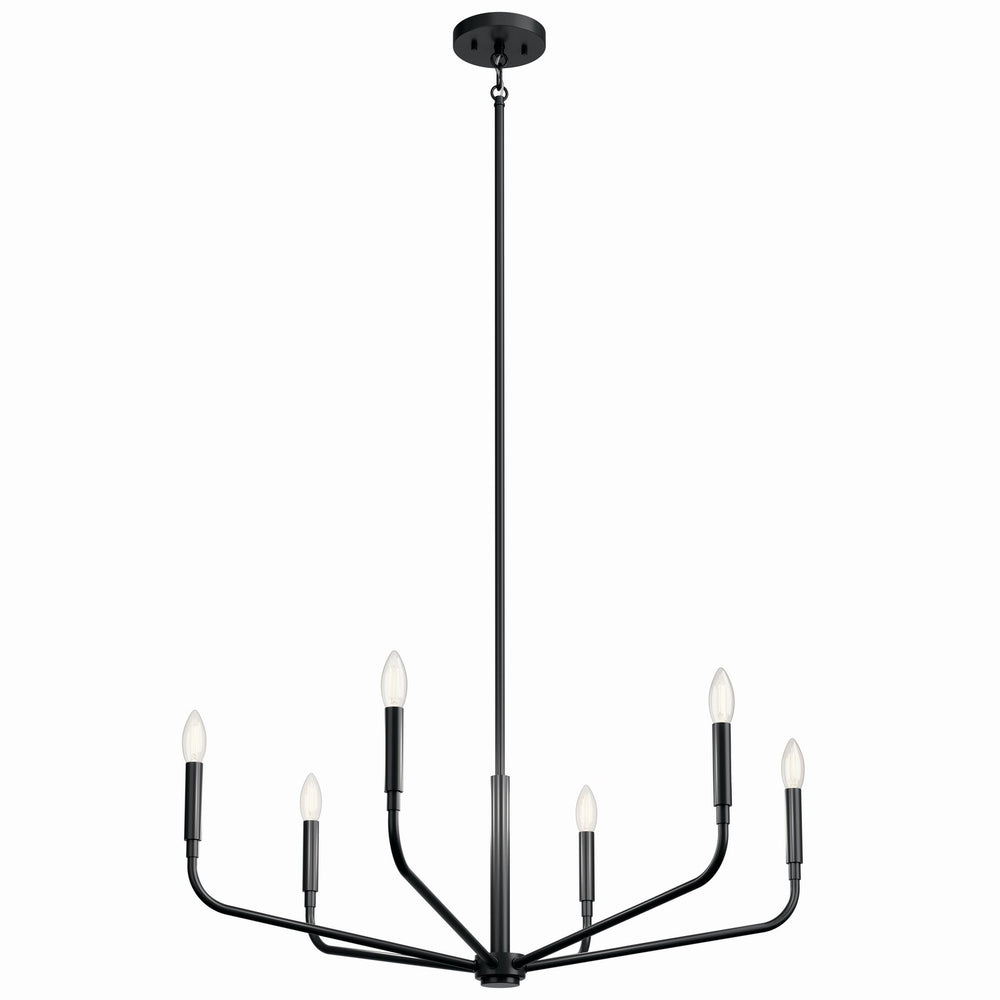 Kichler Canada - Six Light Chandelier - Madden - Black- Union Lighting Luminaires Decor