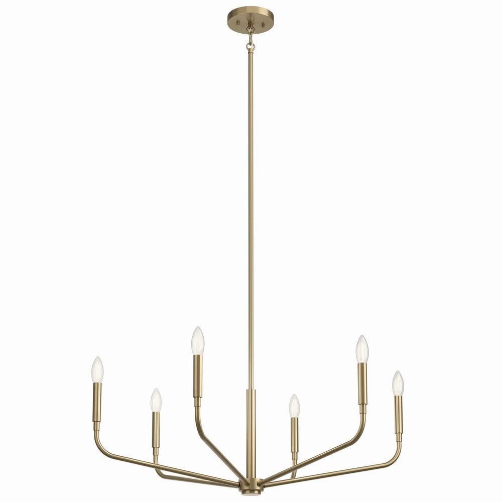 Kichler Canada - Six Light Chandelier - Madden - Champagne Bronze- Union Lighting Luminaires Decor