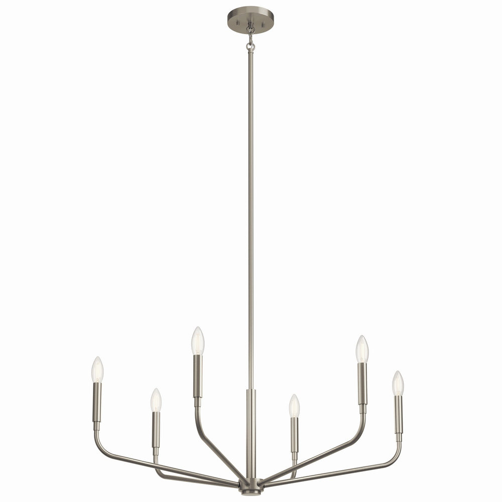 Kichler Canada - Six Light Chandelier - Madden - Brushed Nickel- Union Lighting Luminaires Decor