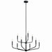 Kichler Canada - Nine Light Chandelier - Madden - Black- Union Lighting Luminaires Decor