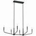 Kichler Canada - Six Light Linear Chandelier - Madden - Black- Union Lighting Luminaires Decor