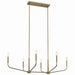 Kichler Canada - Six Light Linear Chandelier - Madden - Champagne Bronze- Union Lighting Luminaires Decor