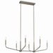 Kichler Canada - Six Light Linear Chandelier - Madden - Brushed Nickel- Union Lighting Luminaires Decor