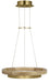 Visual Comfort Modern - LED Chandelier - Grace - Hand Rubbed Antique Brass/Natural Oak- Union Lighting Luminaires Decor