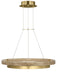 Visual Comfort Modern - LED Chandelier - Grace - Hand Rubbed Antique Brass/Natural Oak- Union Lighting Luminaires Decor