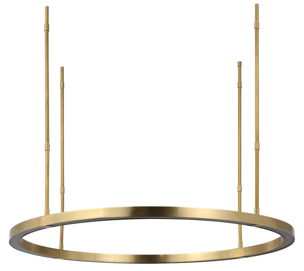 Visual Comfort Modern - LED Chandelier - Stagger - Hand Rubbed Antique Brass- Union Lighting Luminaires Decor