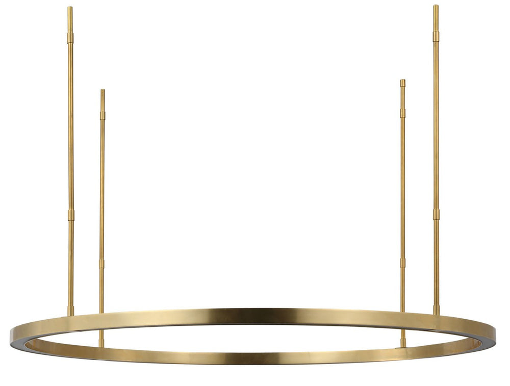 Visual Comfort Modern - LED Chandelier - Stagger - Hand Rubbed Antique Brass- Union Lighting Luminaires Decor