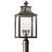 Troy Lighting Canada - Three Light Post Lantern - Newton - Soft Off Black- Union Lighting Luminaires Decor