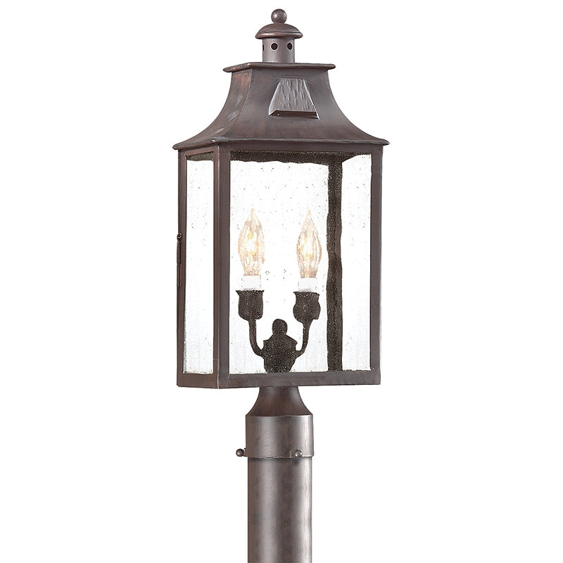 Troy Lighting Canada - Two Light Post Lantern - Newton - Soft Off Black- Union Lighting Luminaires Decor