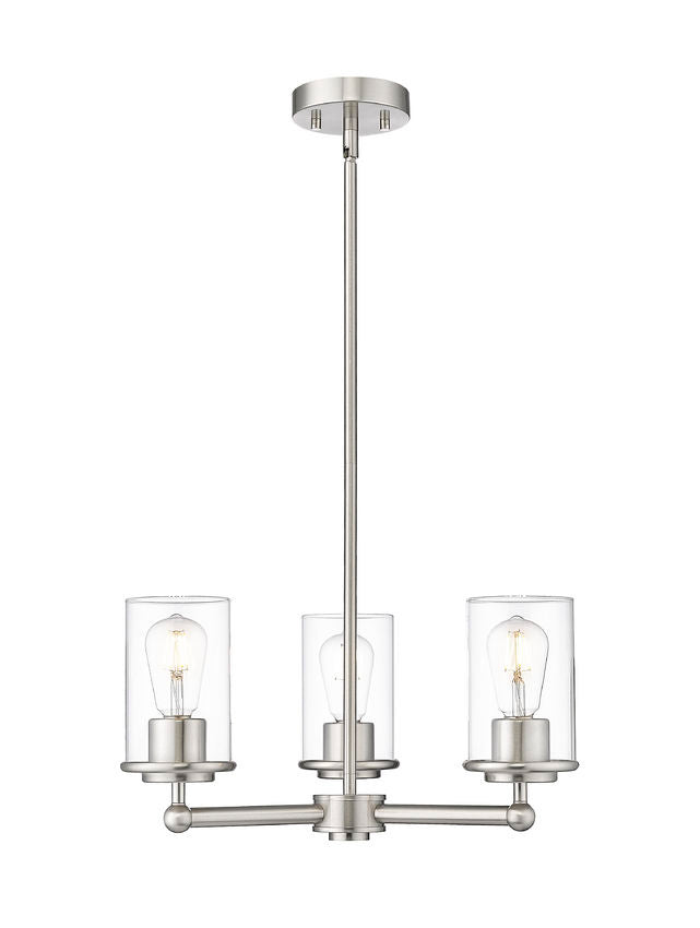Z-Lite Canada - Three Light Chandelier - Thayer - Brushed Nickel- Union Lighting Luminaires Decor