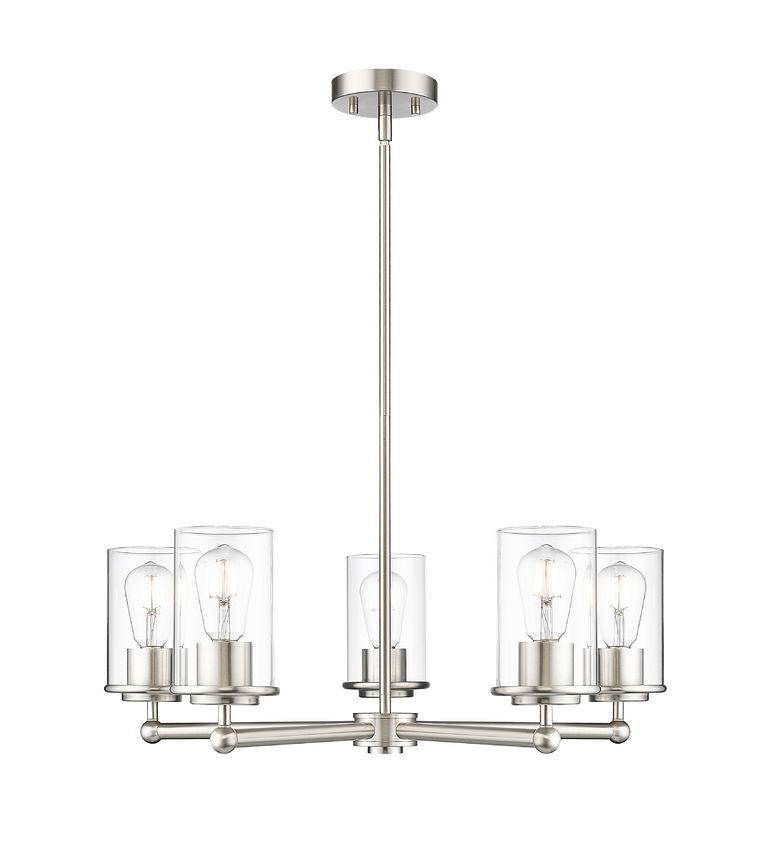 Z-Lite Canada - Five Light Chandelier - Thayer - Brushed Nickel- Union Lighting Luminaires Decor