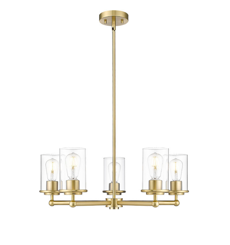 Z-Lite Canada - Five Light Chandelier - Thayer - Luxe Gold- Union Lighting Luminaires Decor