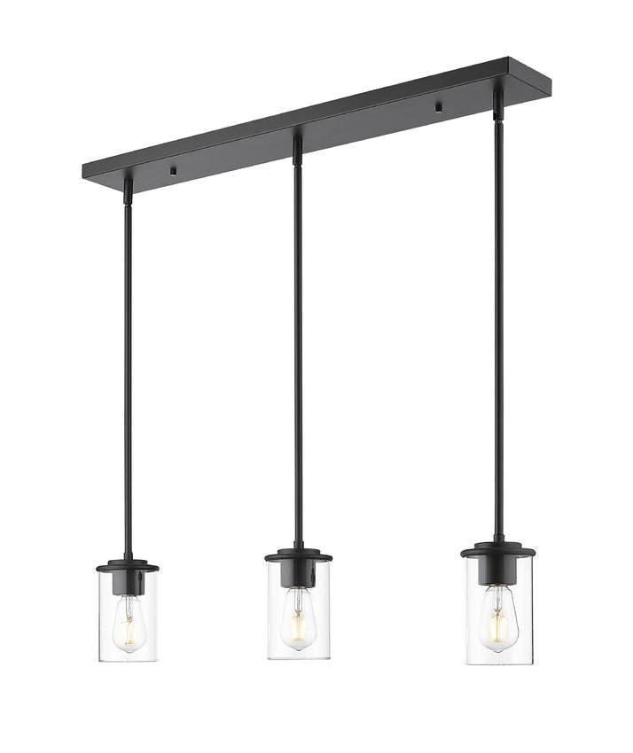 Z-Lite Canada - Three Light Pendant - Thayer - Matte Black- Union Lighting Luminaires Decor