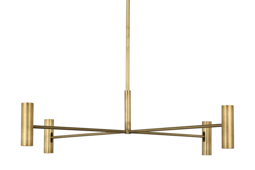 Visual Comfort Modern - LED Chandelier - Ponte - Hand Rubbed Antique Brass- Union Lighting Luminaires Decor