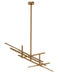 Visual Comfort Modern - LED Linear Chandelier - Cityscape - Hand Rubbed Antique Brass- Union Lighting Luminaires Decor