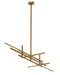Visual Comfort Modern - LED Linear Chandelier - Cityscape - Hand Rubbed Antique Brass- Union Lighting Luminaires Decor