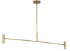 Visual Comfort Modern - LED Linear Chandelier - Ponte - Hand Rubbed Antique Brass- Union Lighting Luminaires Decor