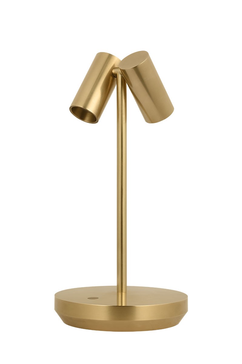 Visual Comfort Modern - LED Table Lamp - Doppia - Hand Rubbed Antique Brass- Union Lighting Luminaires Decor