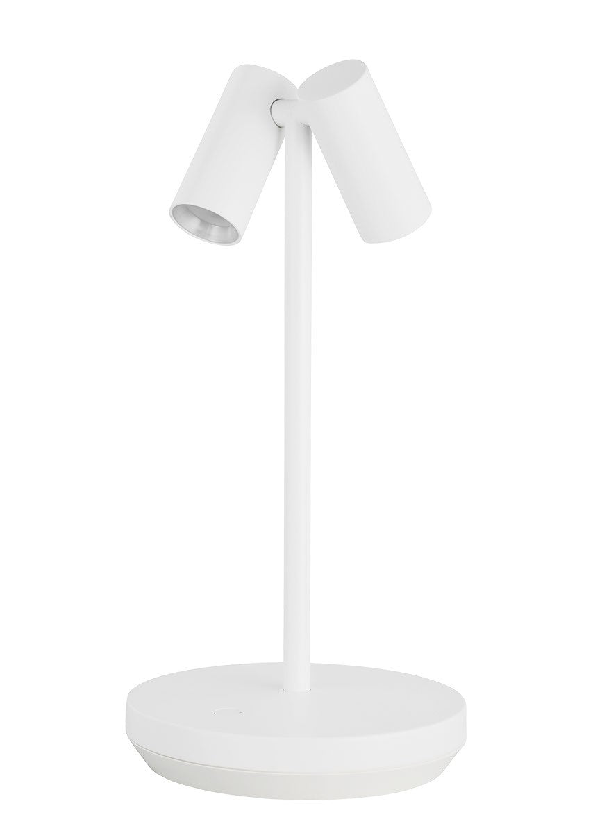 Visual Comfort Modern - LED Table Lamp - Doppia - Matte White- Union Lighting Luminaires Decor