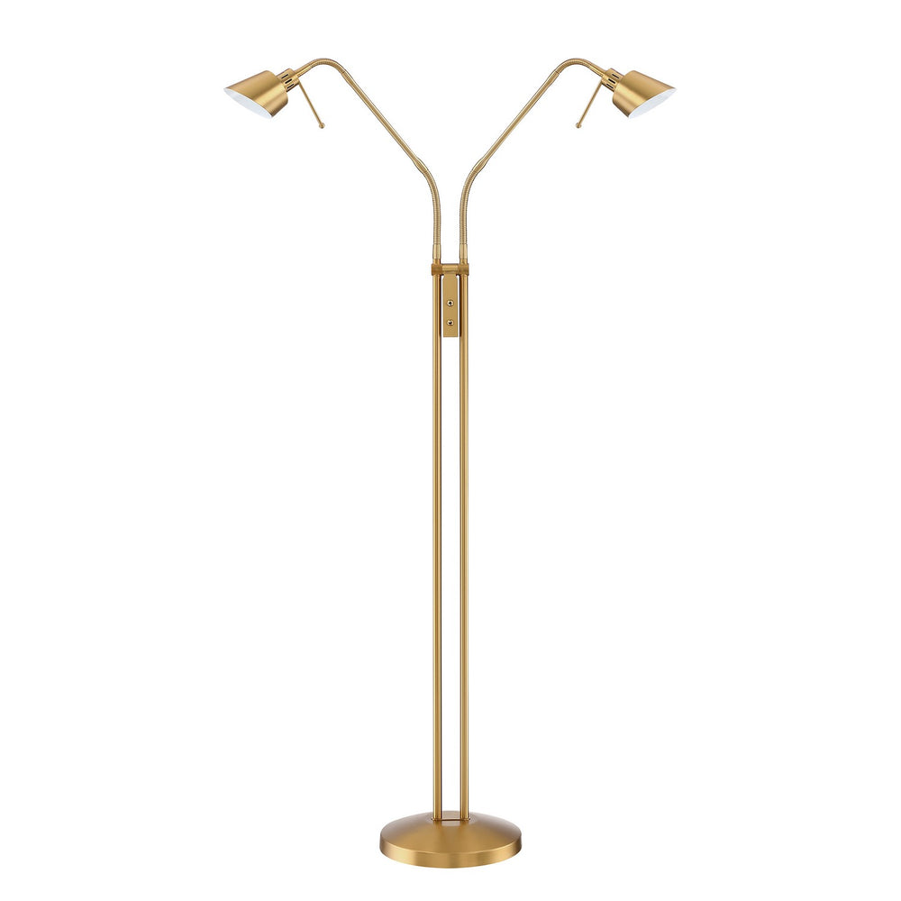Kendal Canada - Two Light Floor Lamp - Oslo Twins - Brass- Union Lighting Luminaires Decor