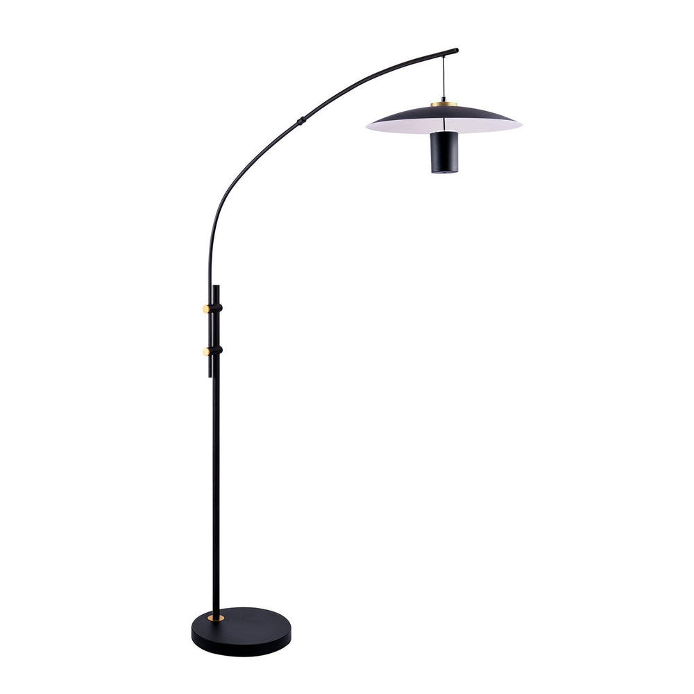 Kendal Canada - LED Floor Lamp - Sley - Black & Brass- Union Lighting Luminaires Decor
