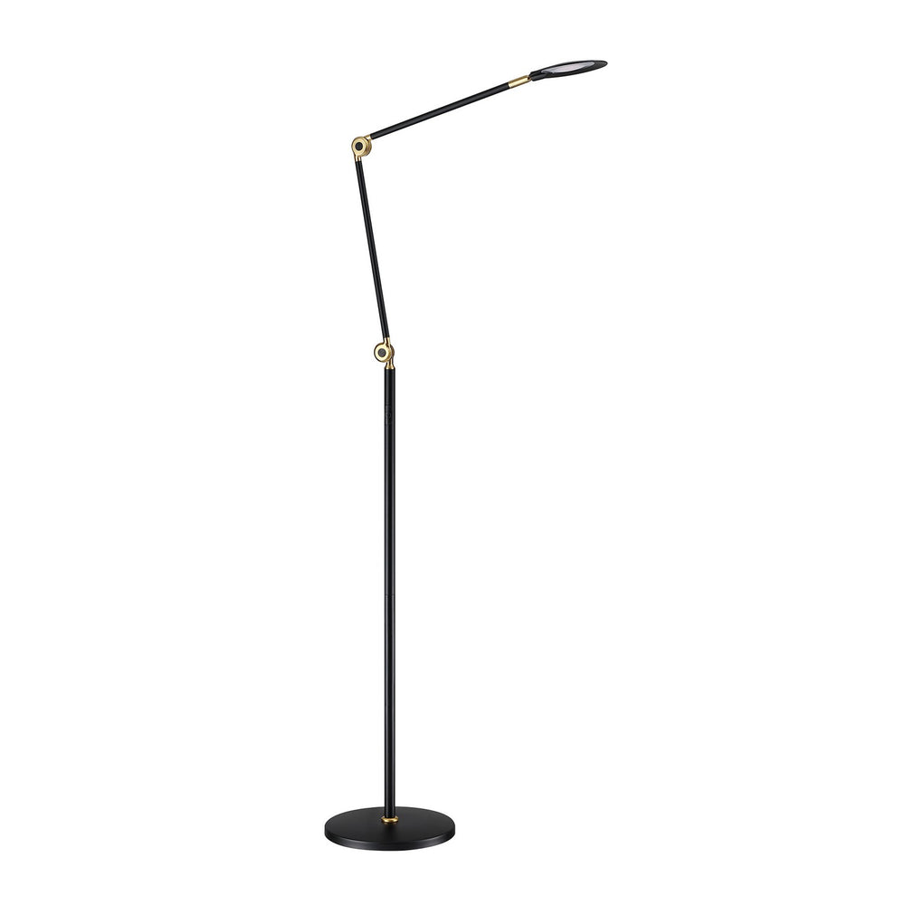 Kendal Canada - LED Floor Lamp - Ican - Black & Brass- Union Lighting Luminaires Decor