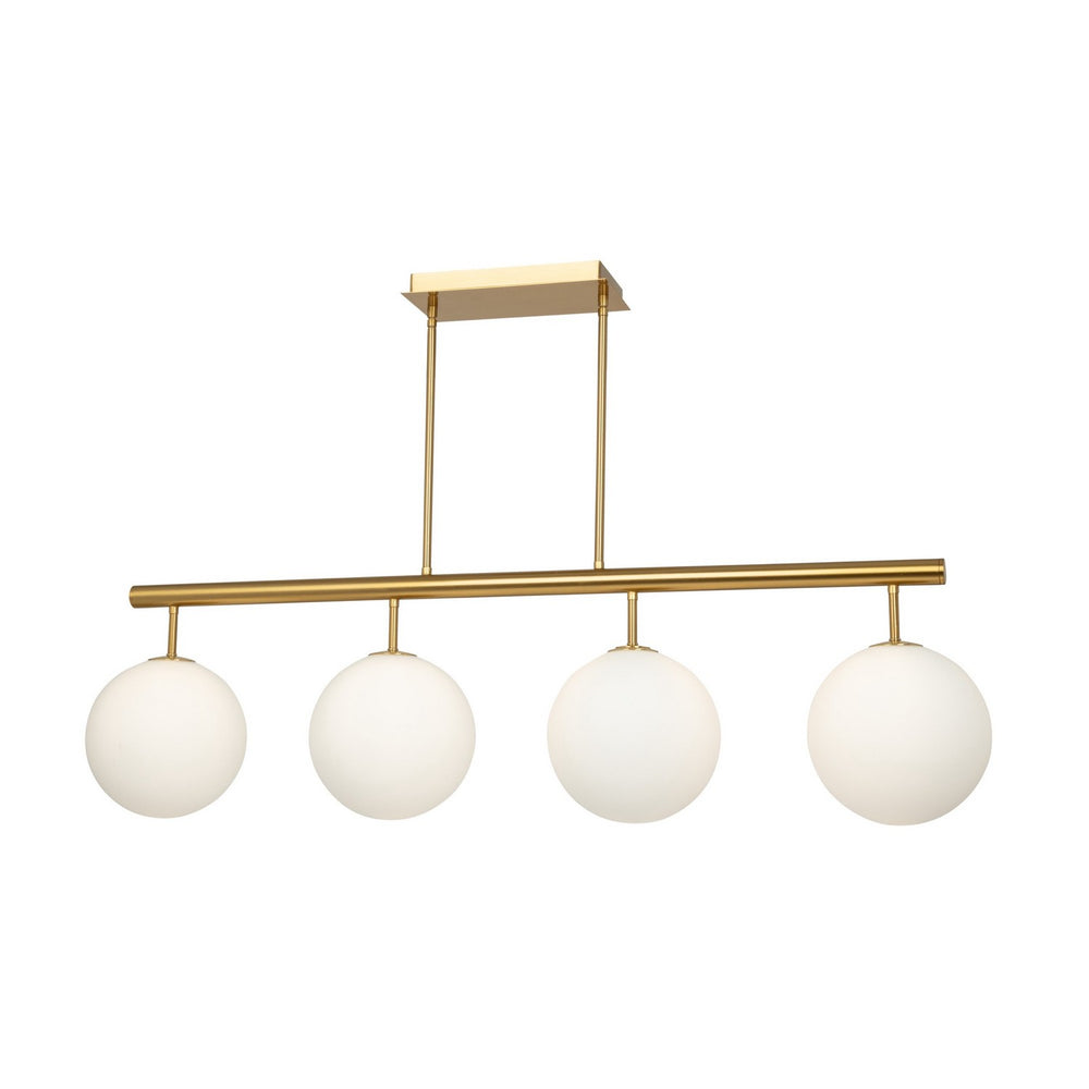 Artcraft Canada - Four Light Island/Pool Table - Aurelia - Brass- Union Lighting Luminaires Decor