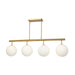 Artcraft Canada - Four Light Island/Pool Table - Aurelia - Brass- Union Lighting Luminaires Decor