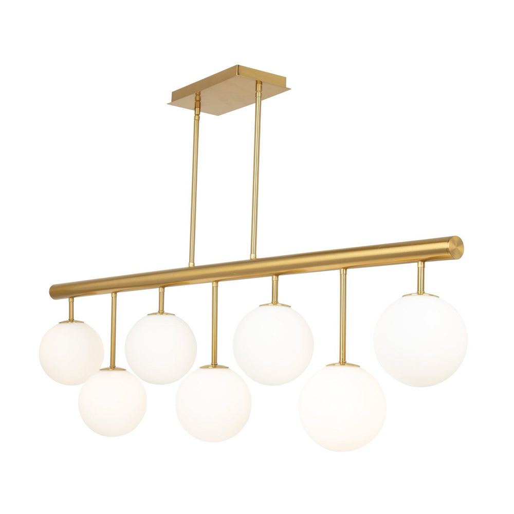 Artcraft Canada - Seven Light Island/Pool Table - Aurelia - Brass- Union Lighting Luminaires Decor