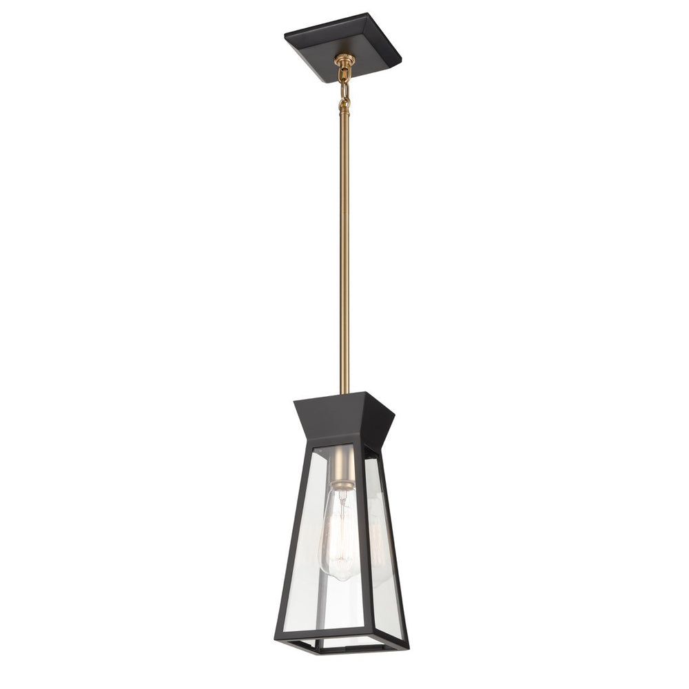 Artcraft Canada - One Light Pendant - Lucian - Black and Brushed Brass- Union Lighting Luminaires Decor