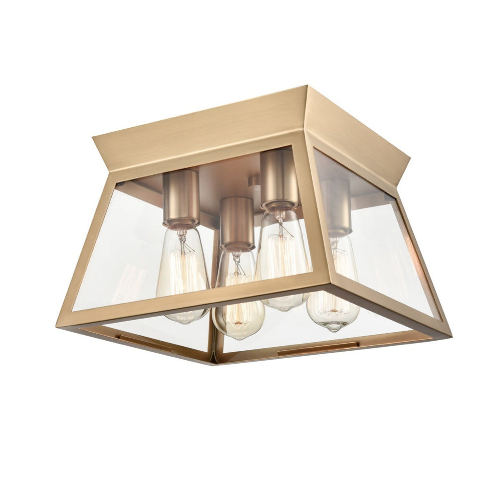 Artcraft Canada - Four Light Flushmount - Lucian - Brushed Brass- Union Lighting Luminaires Decor