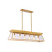 Artcraft Canada - Six Light Island Chandelier - Lucian - Brushed Brass- Union Lighting Luminaires Decor