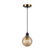 Artcraft Canada - One Light Pendant - Gem - Black and Brushed Brass- Union Lighting Luminaires Decor