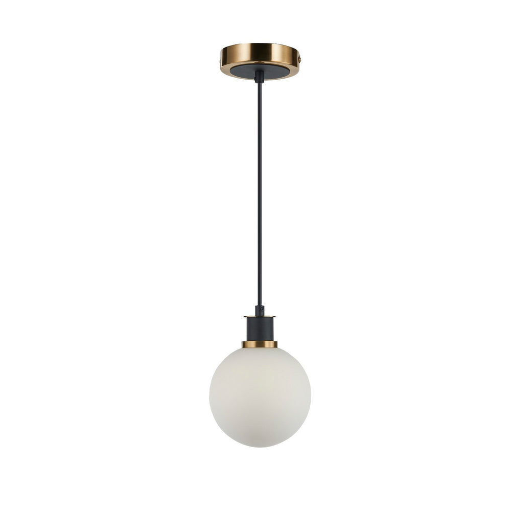 Artcraft Canada - One Light Pendant - Gem - Black and Brushed Brass- Union Lighting Luminaires Decor