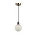 Artcraft Canada - One Light Pendant - Gem - Black and Brushed Brass- Union Lighting Luminaires Decor
