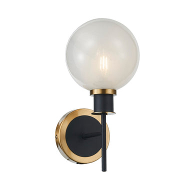 Artcraft Canada - One Light Wall Sconce - Gem - Black and Brushed Brass- Union Lighting Luminaires Decor