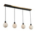 Artcraft Canada - Four Light Island/Pool Table - Gem - Black and Brushed Brass- Union Lighting Luminaires Decor