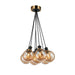 Artcraft Canada - Seven Light Pendant - Gem - Black and Brushed Brass- Union Lighting Luminaires Decor